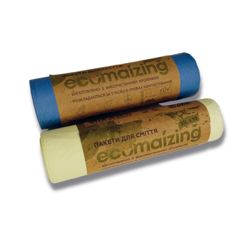 Біорозкладні пакети для відходів "Ecomaizing" 35L