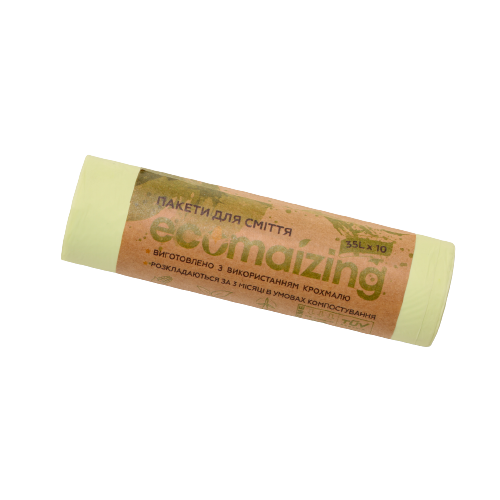 Біорозкладні пакети для відходів "Ecomaizing" 35L