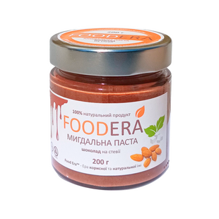 Мигдальна паста FOODERA (шоколад на стевії), 200 г