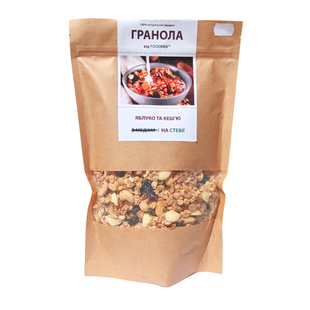Гранола FOODERA "Яблуко та кеш'ю" на стевії, 500 г