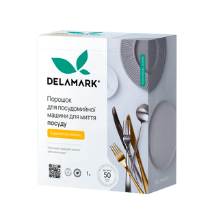 Порошок для посудомийної машини DeLaMark з ароматом лимона, 1 кг  13447 фото