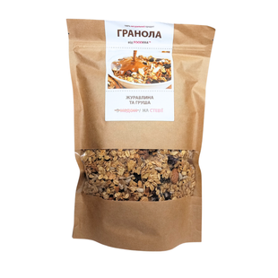 Гранола FOODERA "Журавлина та груша" на стевії, 500 г